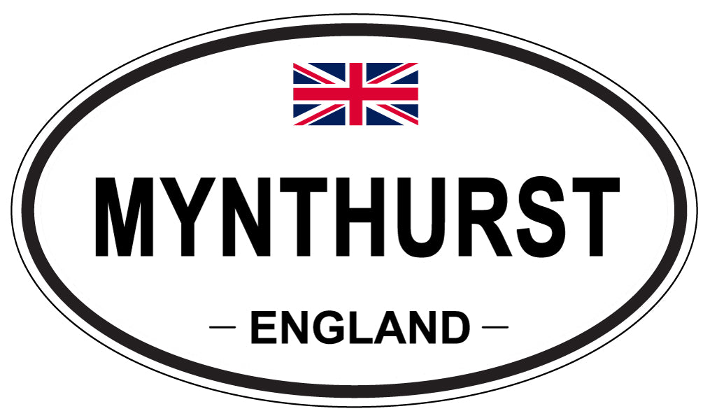 MYNTHURST, ENGLAND - Oval Sticker
