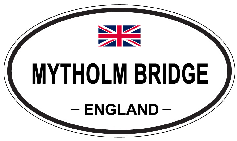 MYTHOLM BRIDGE, ENGLAND - Oval Sticker