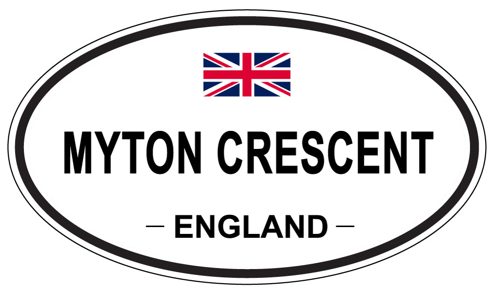 MYTON CRESCENT, England - Oval Magnet