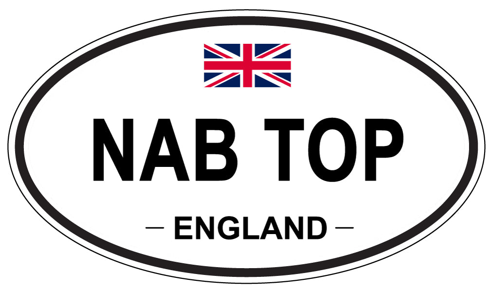 NAB TOP, ENGLAND - Oval Sticker