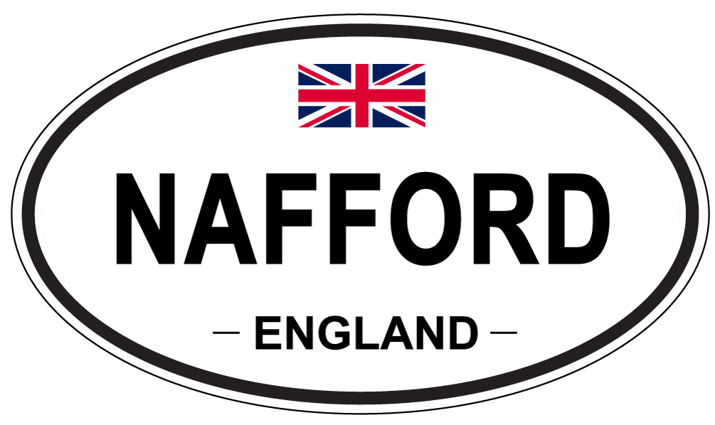 NAFFORD, ENGLAND - Oval Sticker