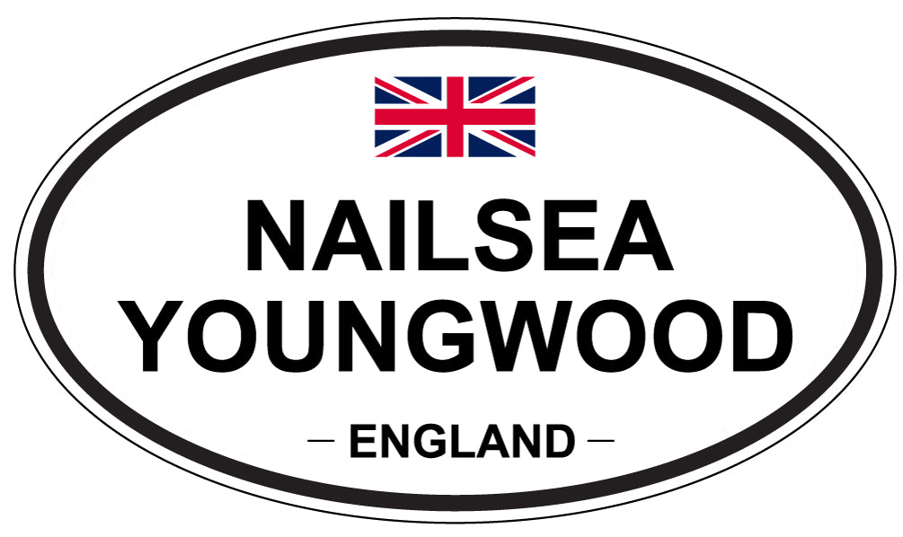 NAILSEA YOUNGWOOD, ENGLAND - Oval Sticker