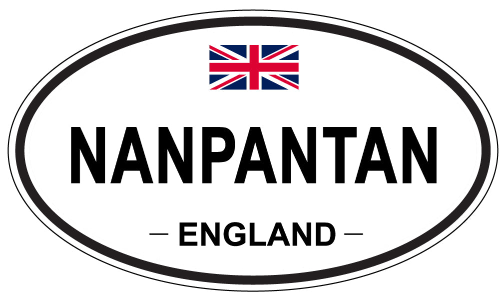 NANPANTAN, ENGLAND - Oval Sticker