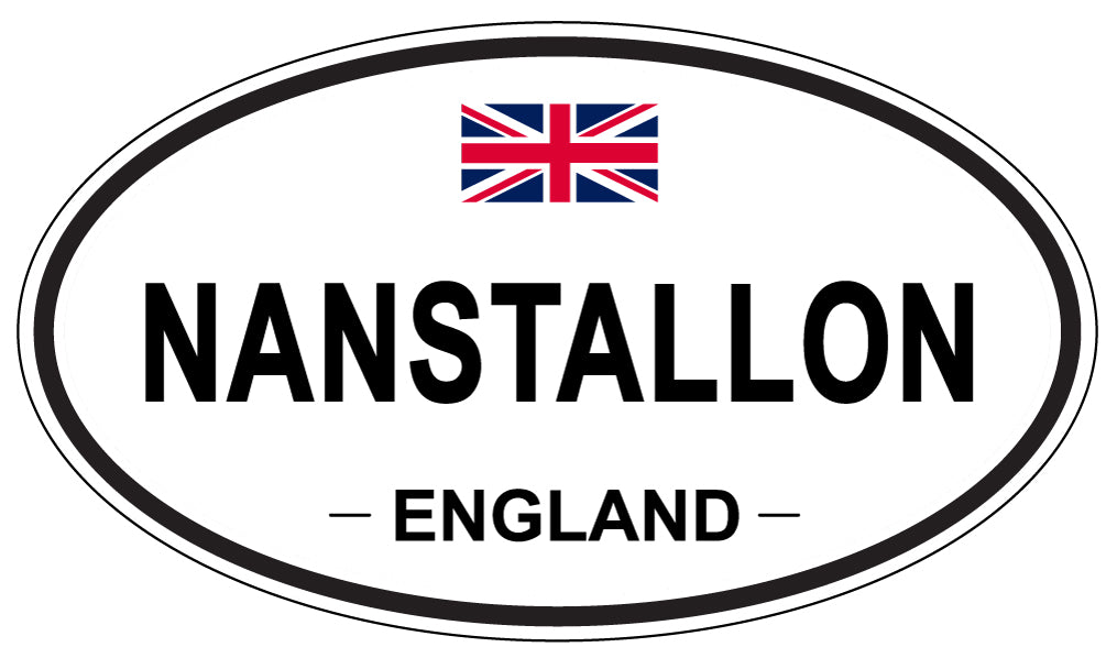 NANSTALLON, ENGLAND - Oval Sticker