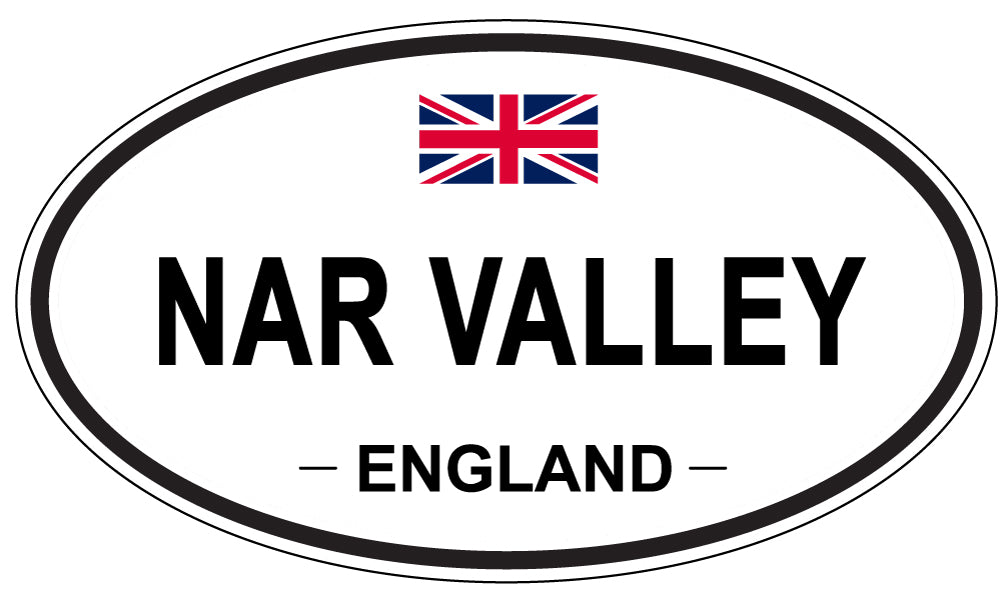 NAR VALLEY, ENGLAND - Oval Sticker