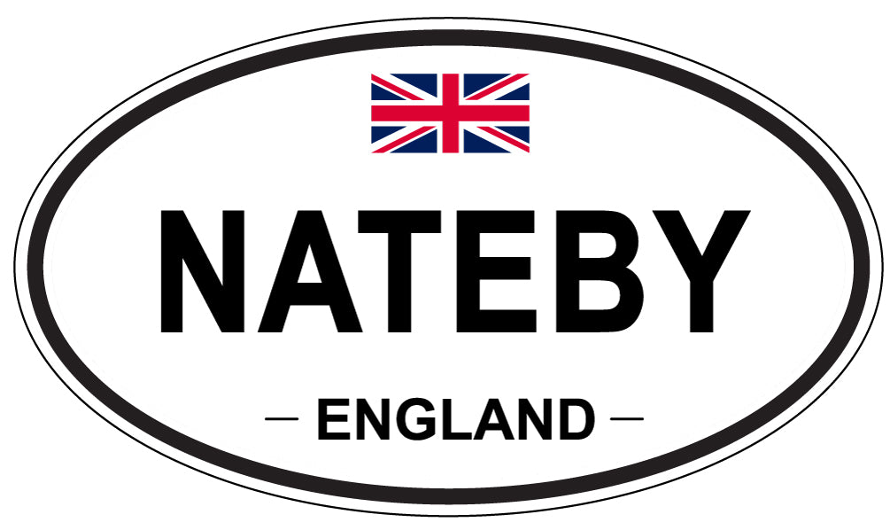 NATEBY, ENGLAND - Oval Sticker