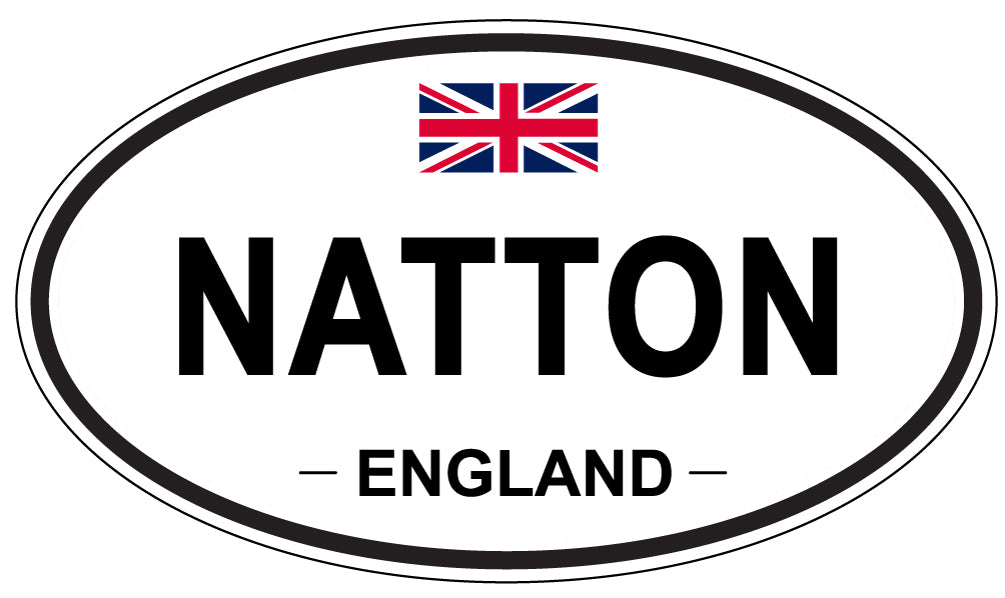 NATTON, ENGLAND - Oval Sticker