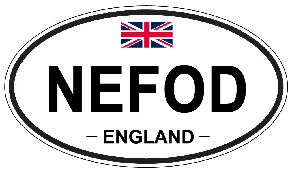 NEFOD, ENGLAND - Oval Sticker