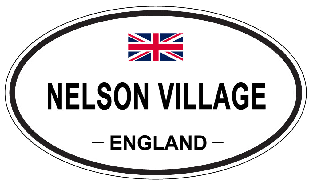 NELSON VILLAGE, ENGLAND - Oval Sticker
