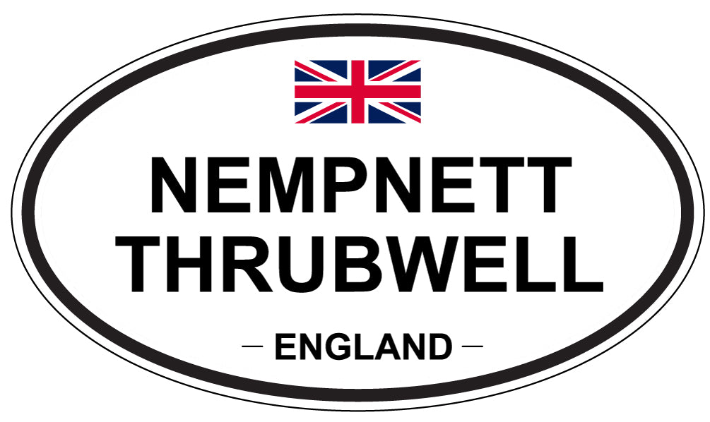 NEMPNETT THRUBWELL, ENGLAND - Oval Sticker