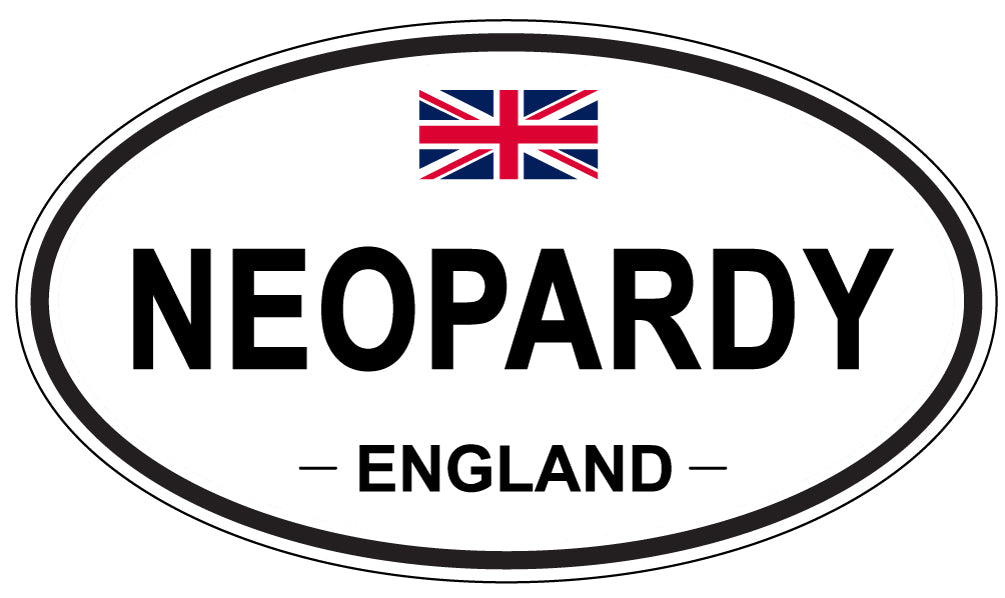NEOPARDY, ENGLAND - Oval Sticker