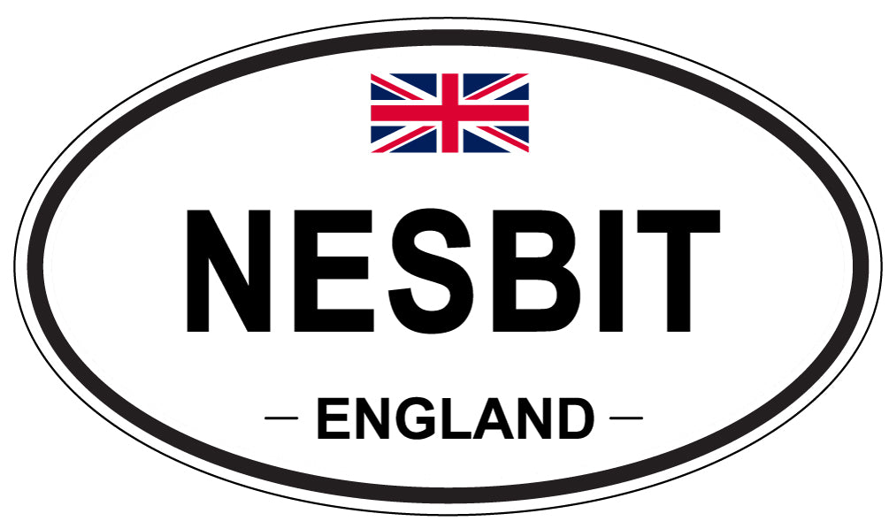 NESBIT, ENGLAND - Oval Sticker