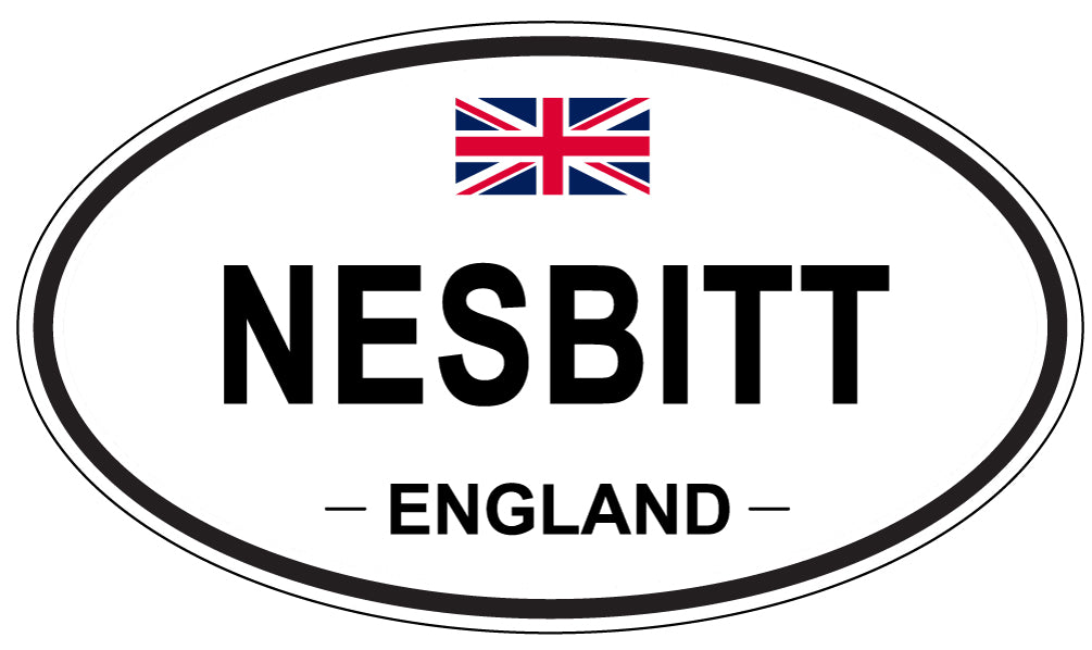 NESBITT, England - Oval Magnet