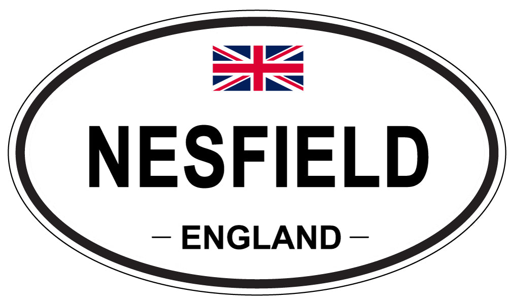 NESFIELD, ENGLAND - Oval Sticker
