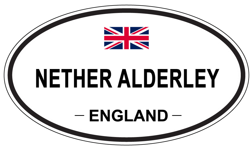 NETHER ALDERLEY, ENGLAND - Oval Sticker