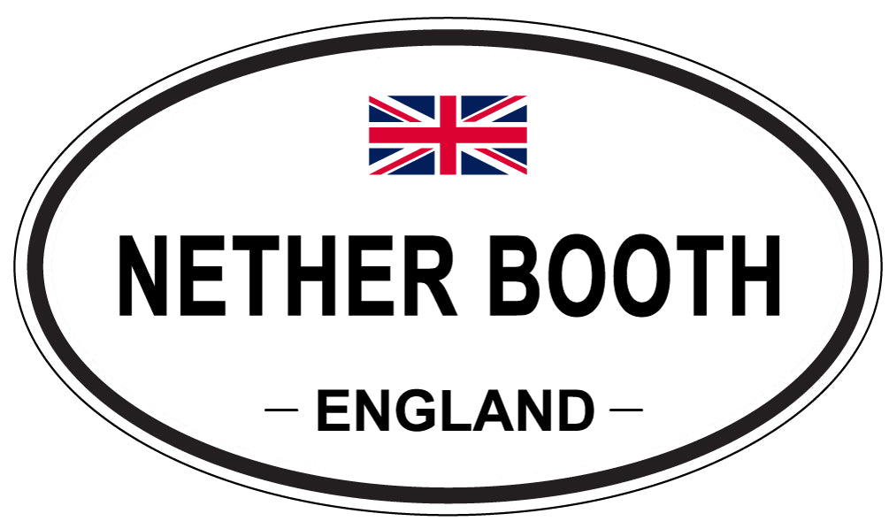 NETHER BOOTH, ENGLAND - Oval Sticker