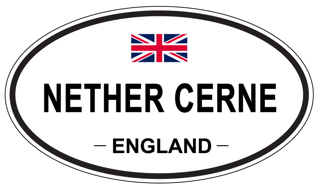 NETHER CERNE, ENGLAND - Oval Sticker