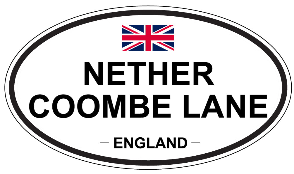 NETHER COOMBE LANE, England - Oval Magnet