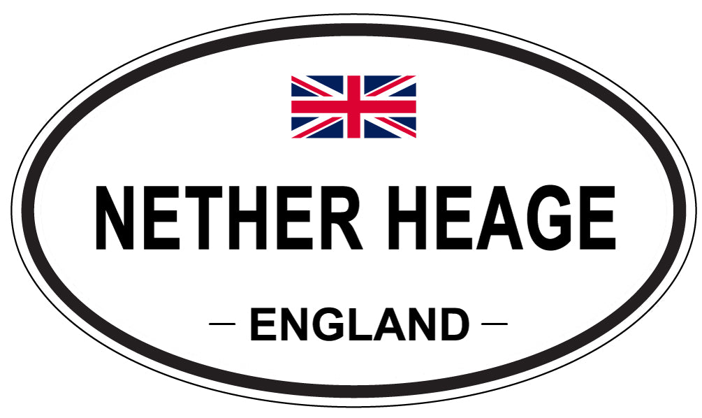 NETHER HEAGE, ENGLAND - Oval Sticker