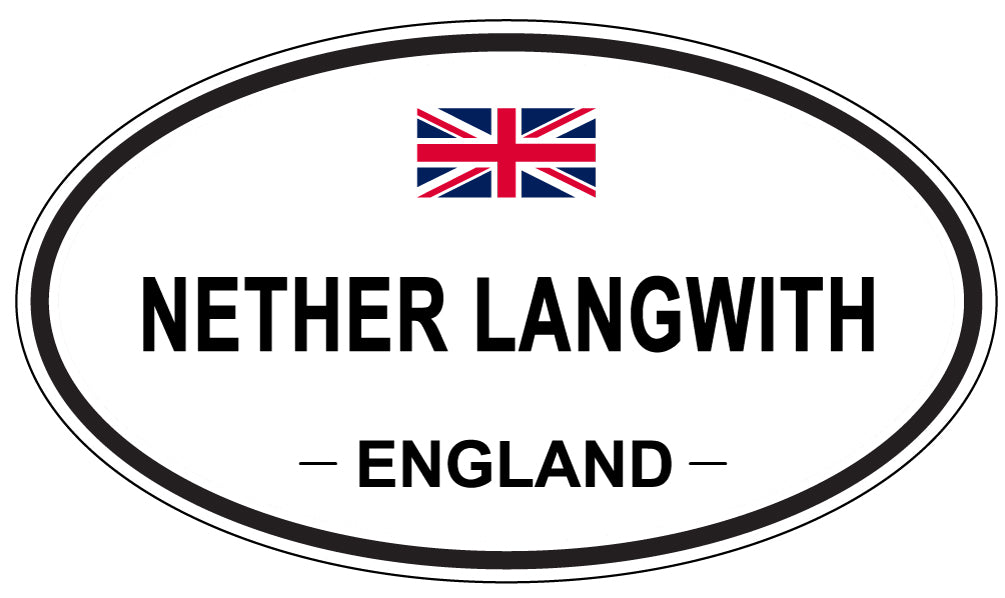 NETHER LANGWITH, ENGLAND - Oval Sticker