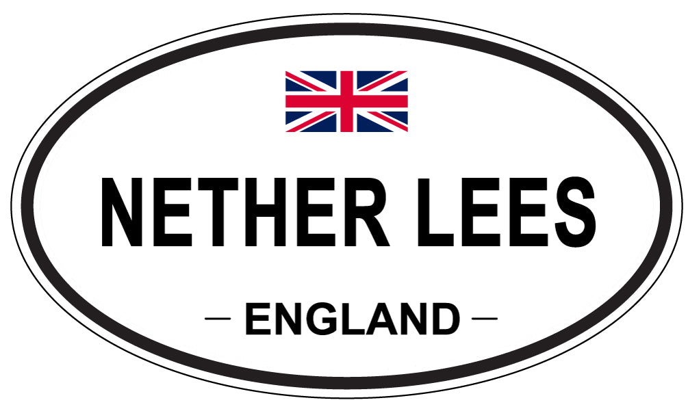 NETHER LEES, ENGLAND - Oval Sticker