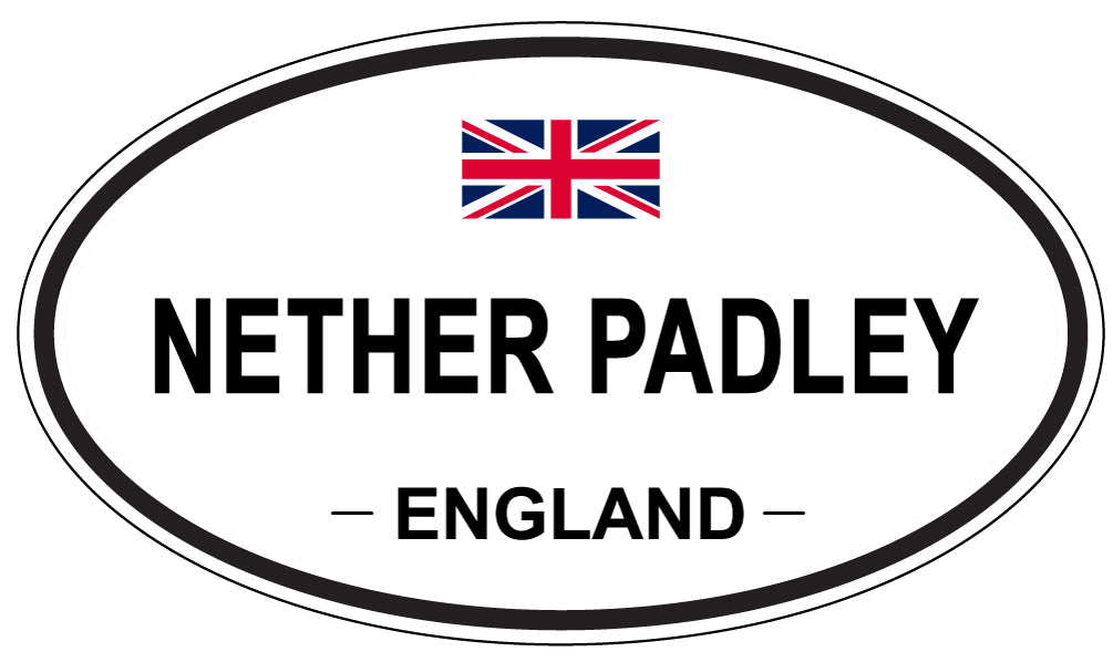 NETHER PADLEY, ENGLAND - Oval Sticker