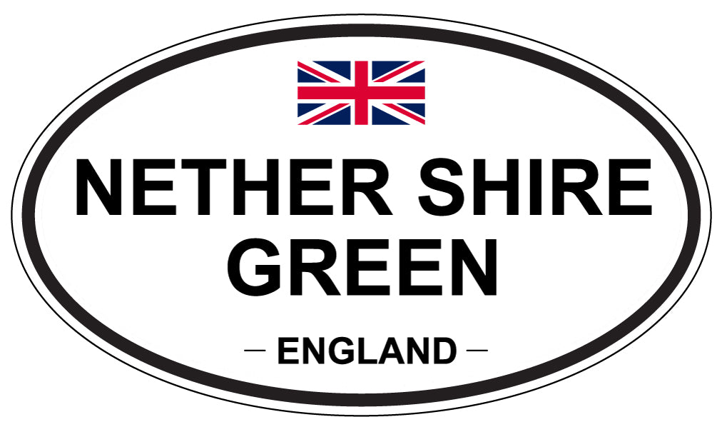NETHER SHIRE GREEN, ENGLAND - Oval Sticker