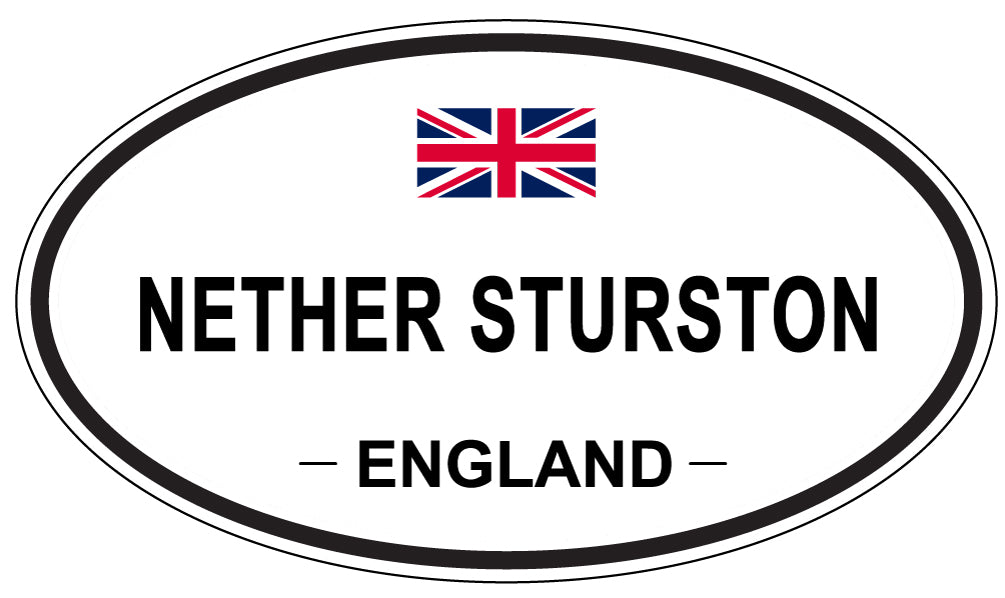 NETHER STURSTON, ENGLAND - Oval Sticker