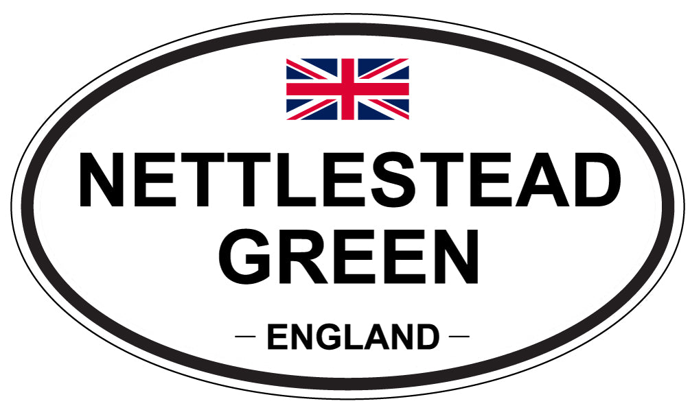 NETTLESTEAD GREEN, ENGLAND - Oval Sticker