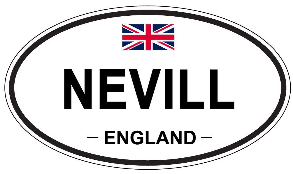 NEVILL, England - Oval Magnet
