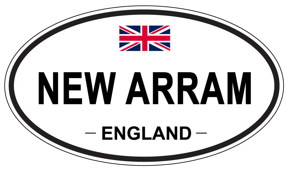 NEW ARRAM, ENGLAND - Oval Sticker