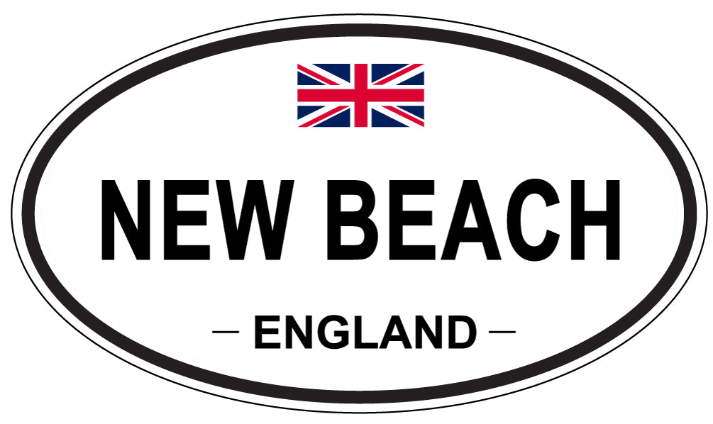 NEW BEACH, ENGLAND - Oval Sticker