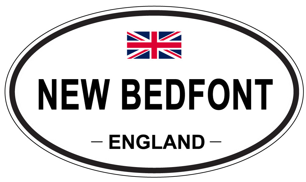 NEW BEDFONT, ENGLAND - Oval Sticker
