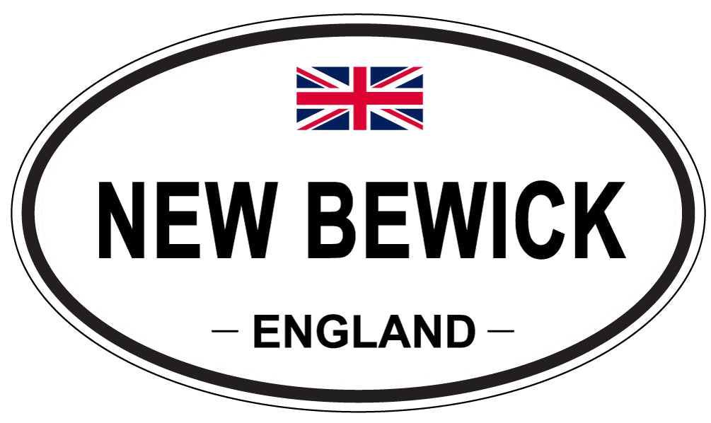 NEW BEWICK, ENGLAND - Oval Sticker