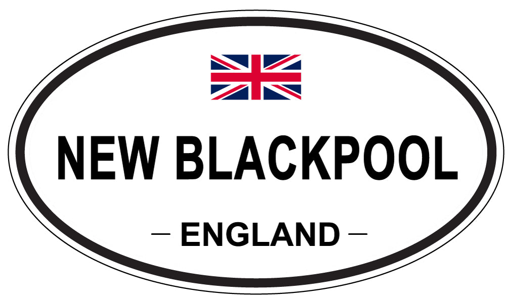NEW BLACKPOOL, ENGLAND - Oval Sticker