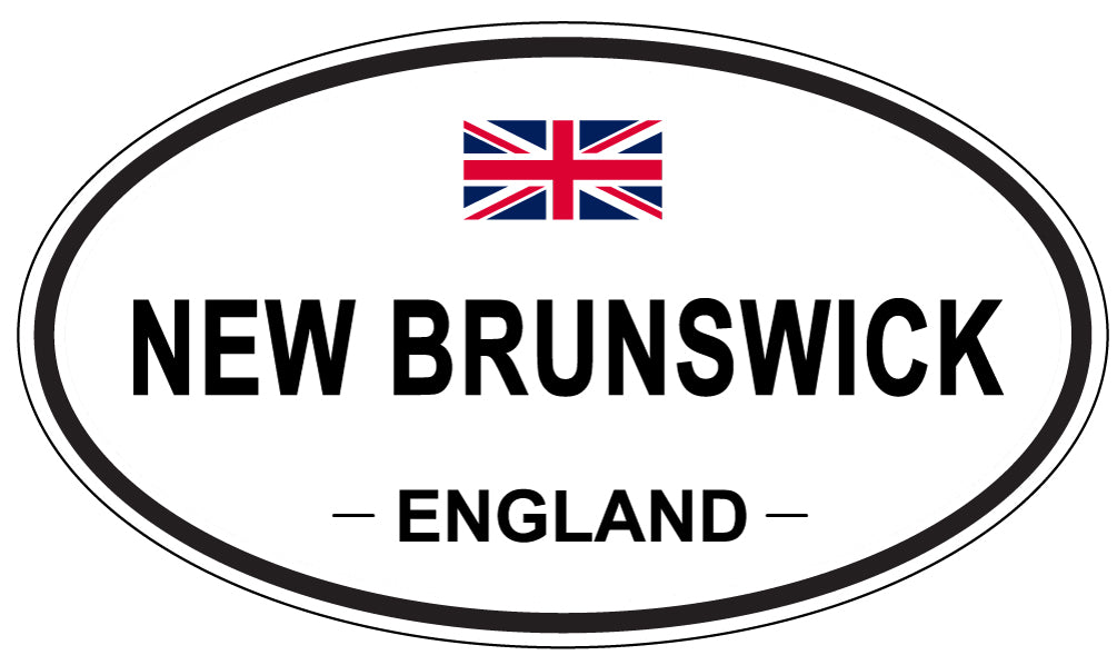 NEW BRUNSWICK, ENGLAND - Oval Sticker