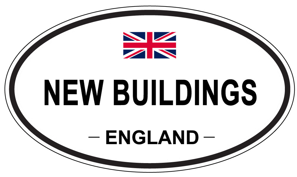 NEW BUILDINGS, England - Oval Magnet
