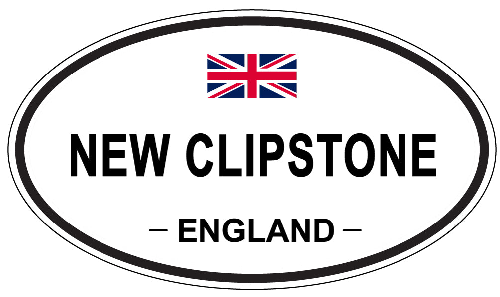 NEW CLIPSTONE, ENGLAND - Oval Sticker