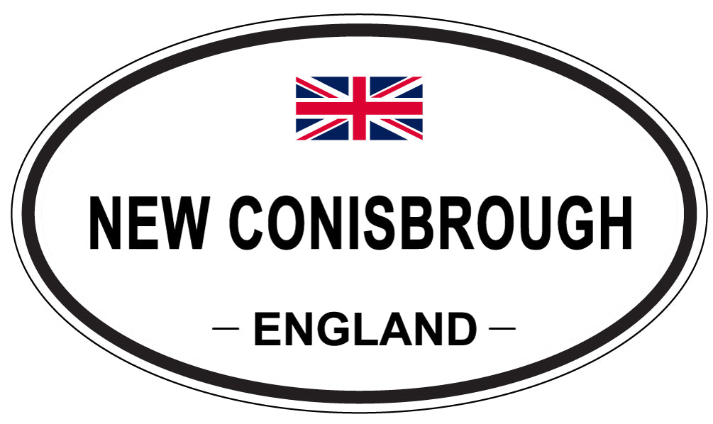 NEW CONISBROUGH, ENGLAND - Oval Sticker