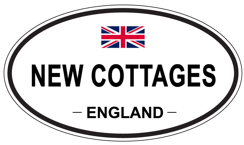 NEW COTTAGES, ENGLAND - Oval Sticker