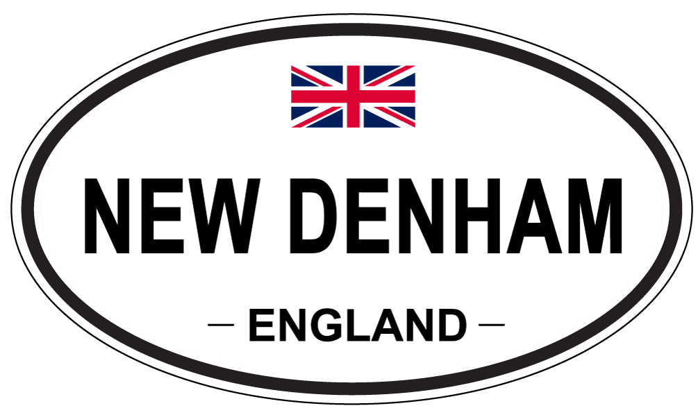 NEW DENHAM, ENGLAND - Oval Sticker