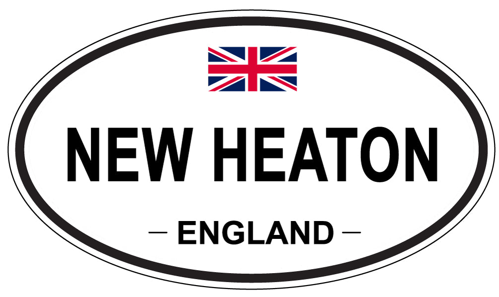 NEW HEATON, ENGLAND - Oval Sticker