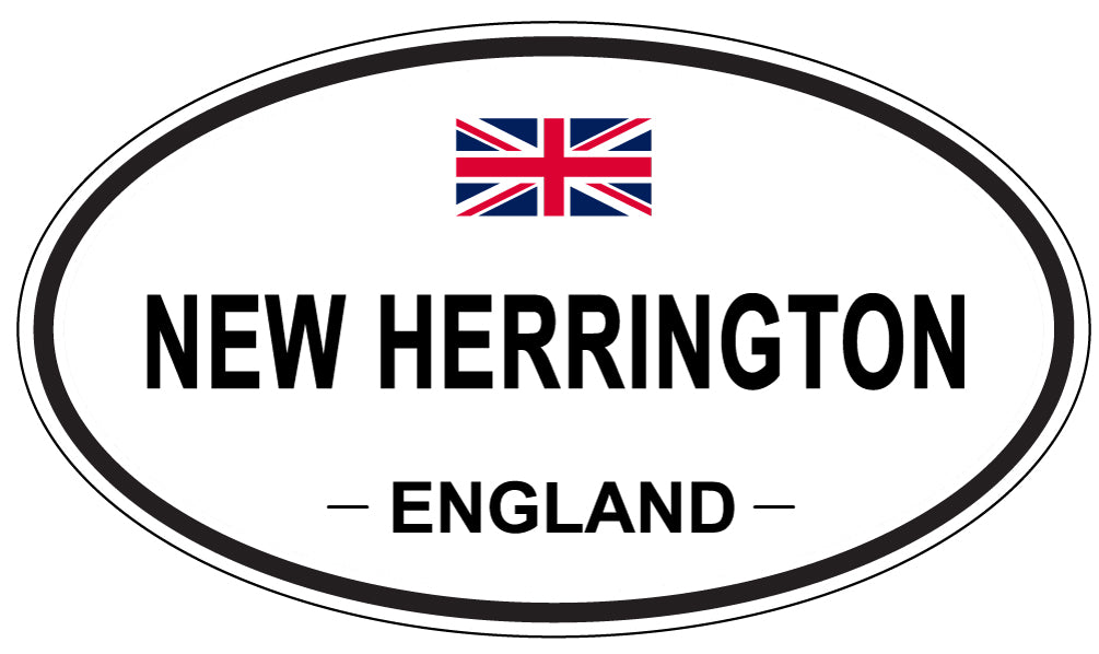 NEW HERRINGTON, ENGLAND - Oval Sticker