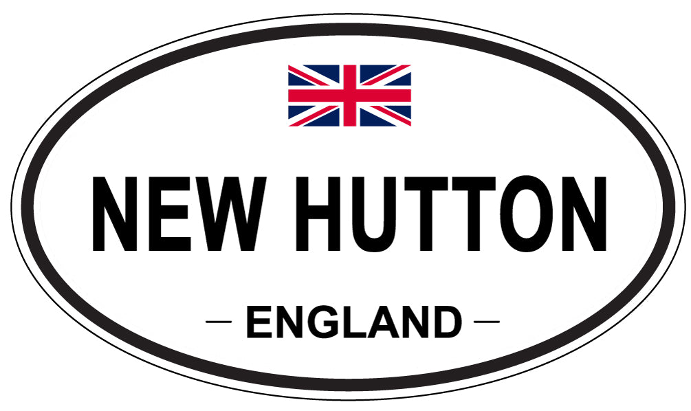 NEW HUTTON, ENGLAND - Oval Sticker