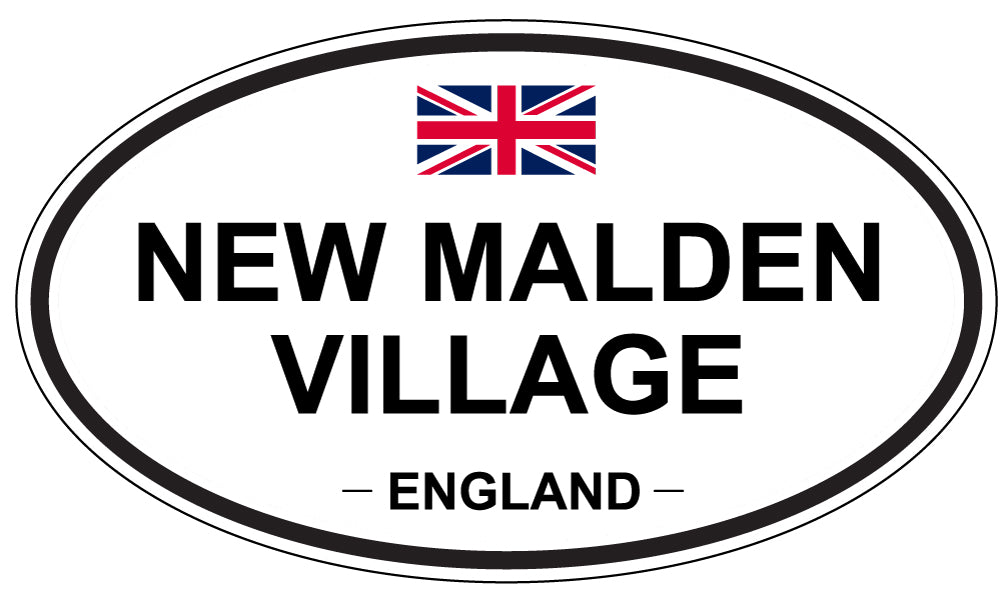 NEW MALDEN VILLAGE, England - Oval Magnet