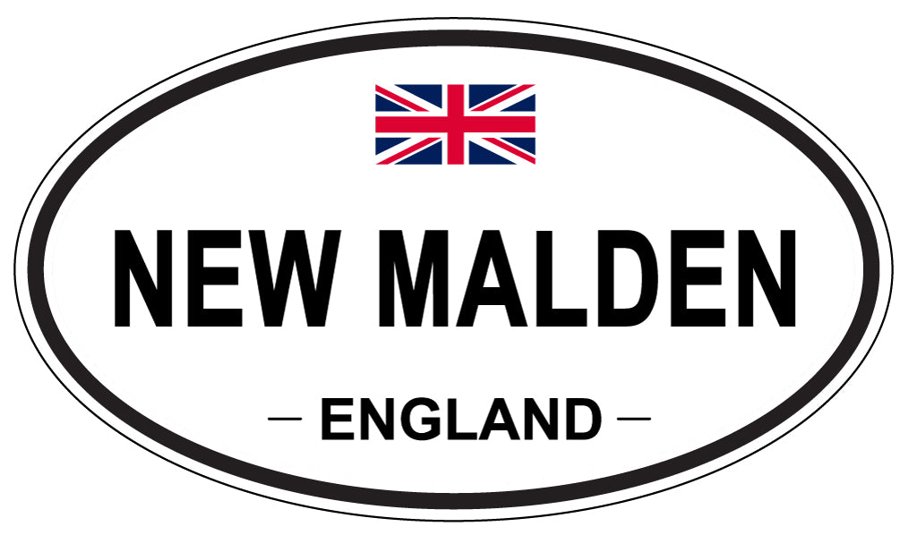 NEW MALDEN, ENGLAND - Oval Sticker