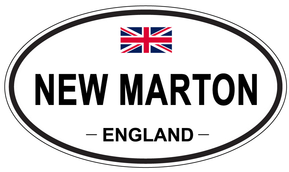 NEW MARTON, ENGLAND - Oval Sticker