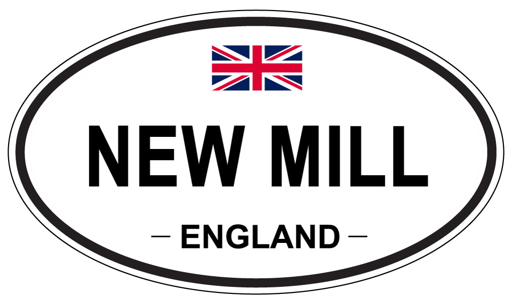 NEW MILL, ENGLAND - Oval Sticker