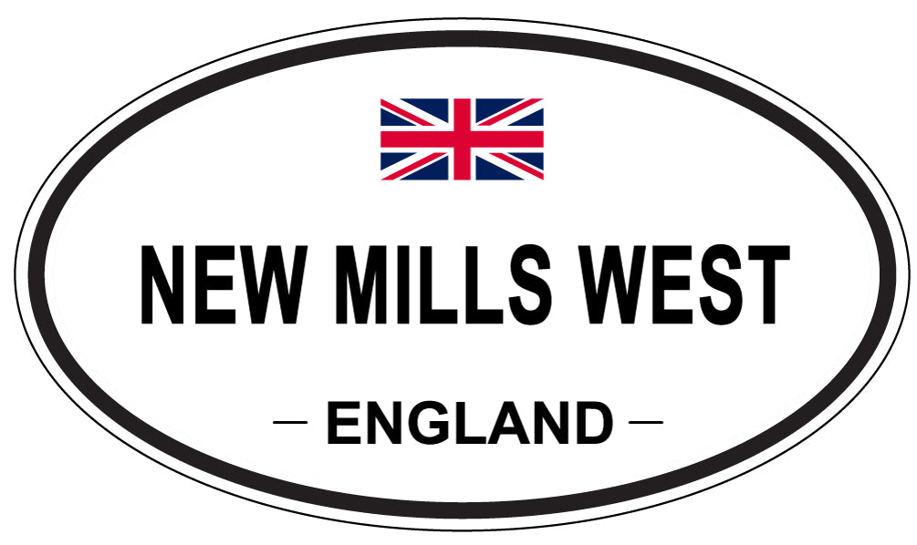 NEW MILLS WEST, ENGLAND - Oval Sticker
