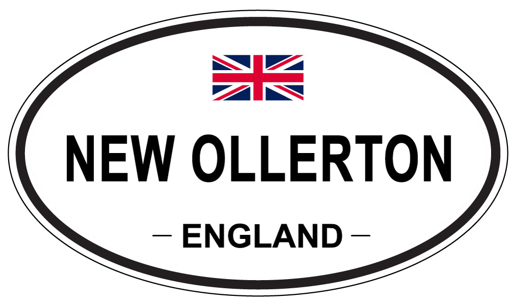 NEW OLLERTON, ENGLAND - Oval Sticker